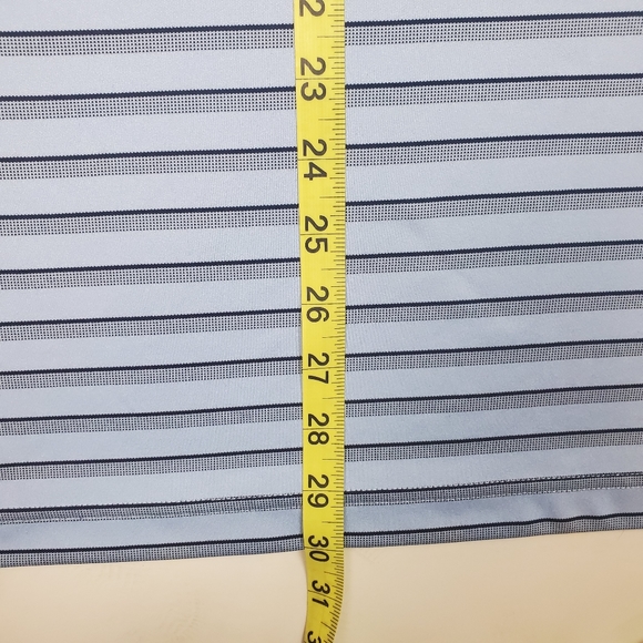 🌺 Croft & Barrow Men's Blue Striped Polo Shirt - Picture 7 of 8